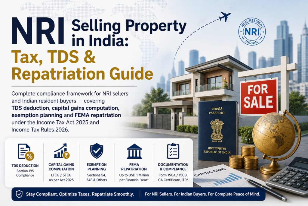 NRI Selling Property in India Tax, TDS & Repatriation Guide